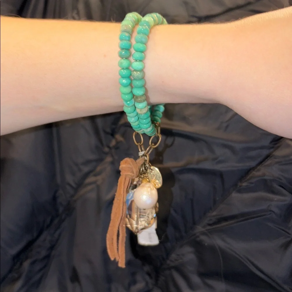 NWT! CANOE - three strand, Peruvian opal bracelet - Picture 6 of 8